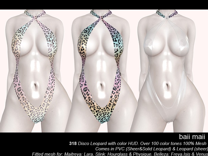 baii maii 318 Disco leopard wHUD Maitreya Slink Belleza