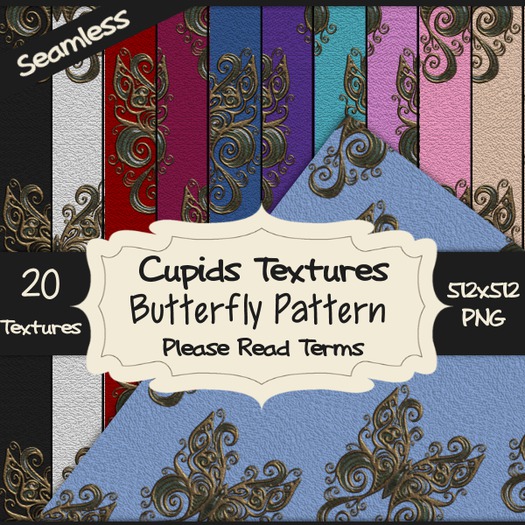 *Cupids Textures * 20 BUTTERFLY PATTERN