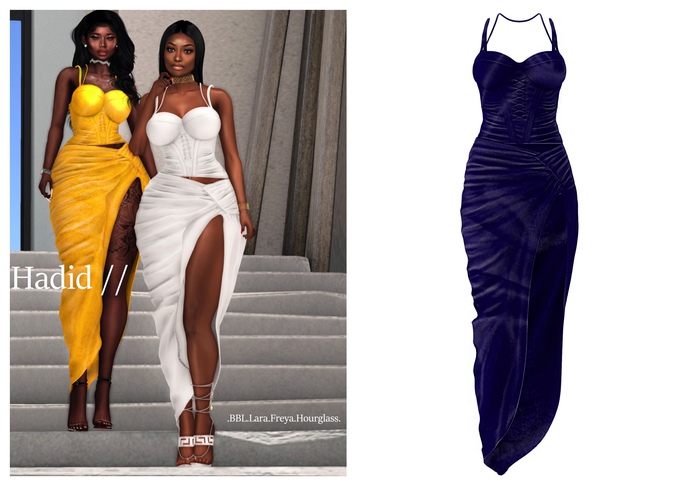 {Monarch} Hadid Dress // Blue