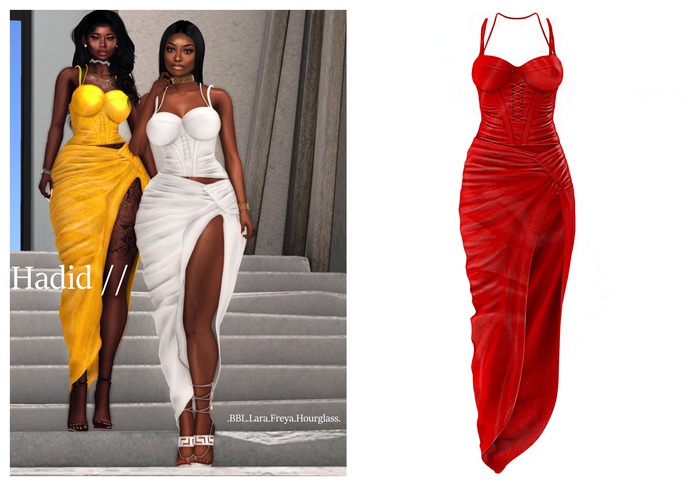 {Monarch} Hadid  Dress // Red