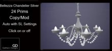 Bellezza Chandelier by Galthies Designs Silver