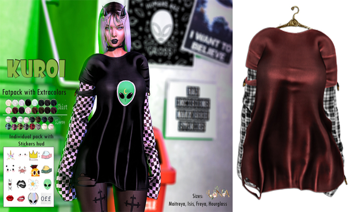UNA. Kuroi Shirt Red