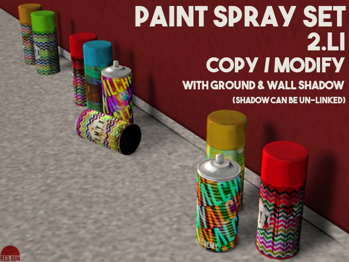 Paint spray Set - 2.LI  C/M - Red Sun