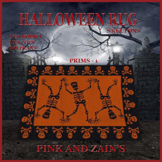 Halloween Rug Skeletons [BOXED]