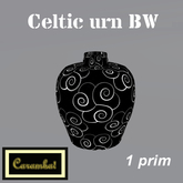 Celtic urn -bw