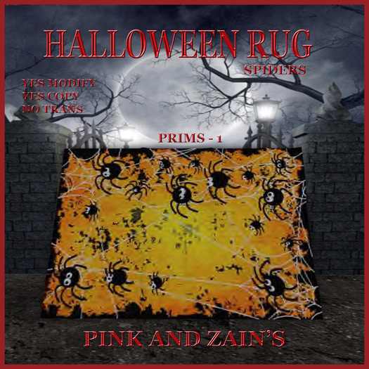 Halloween Rug with Spiders [BOXED]