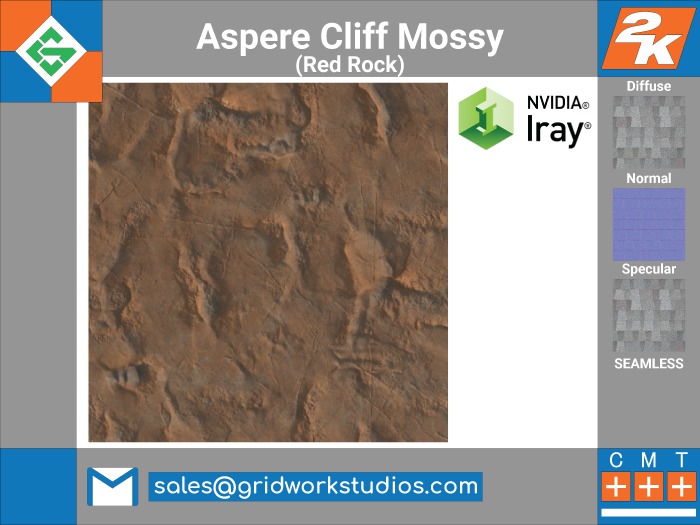[ G.W.S. ] Aspere Cliff Mossy(Red Rock)
