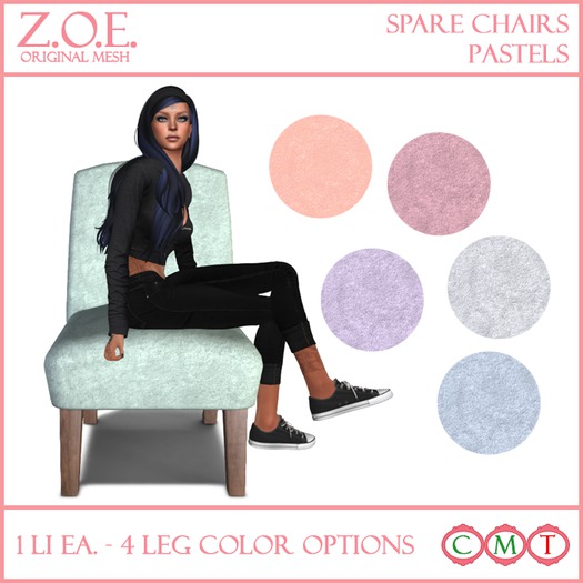 Z.O.E. Spare Chairs - Pastels (Add)