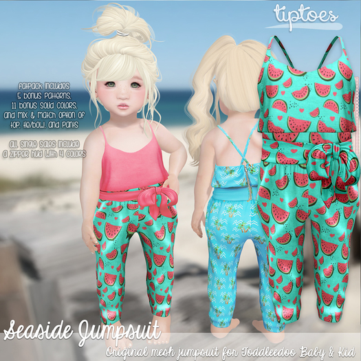 . tiptoes - Seaside Jumpsuit - Watermelon