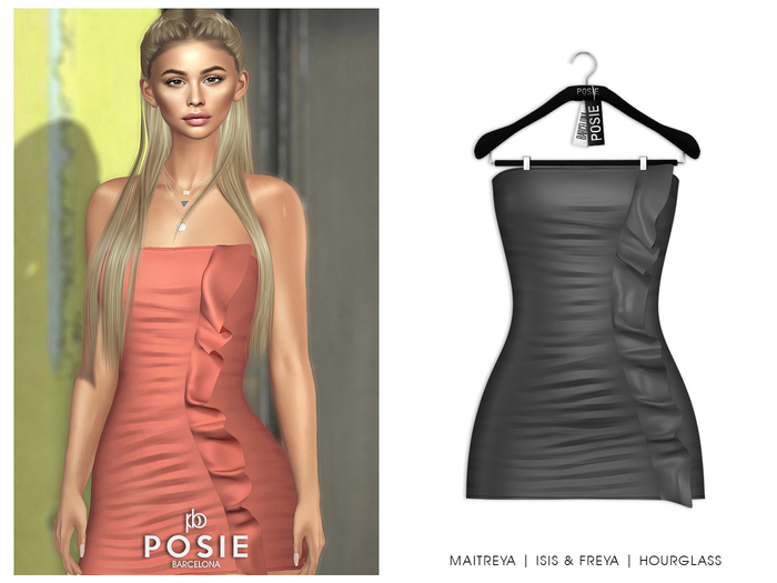 POSIE - Diana Mini Dress .GRAY