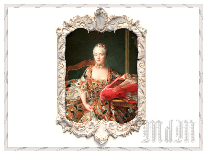 Rococo Frame and Mirror - White and Silver
