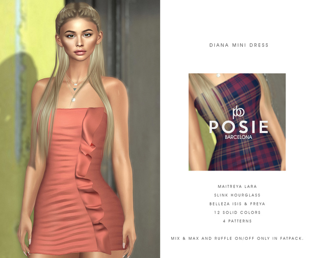 POSIE - Diana Mini Dress .FATPACK