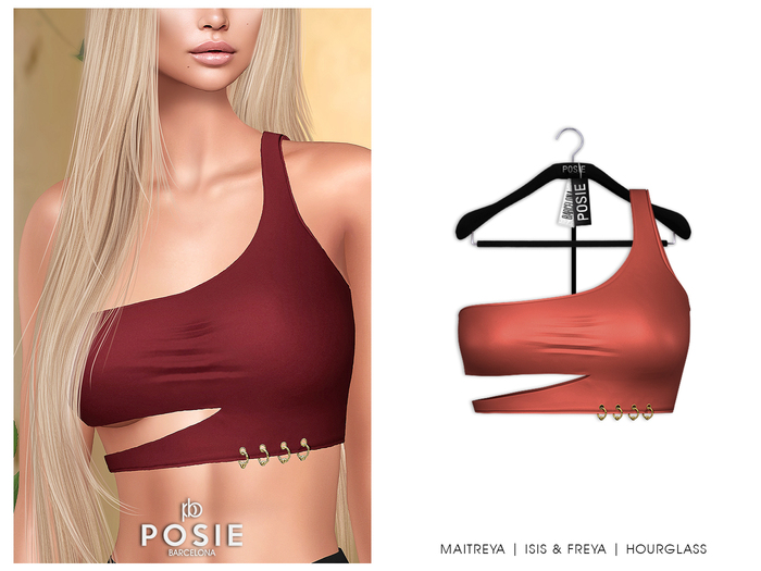 POSIE - Hana Crop Top .CORAL