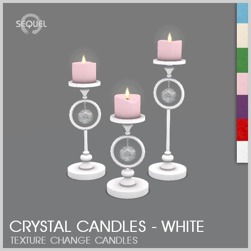 Sequel - Crystal Candles - White