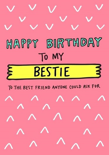 Bestie Birthday Card