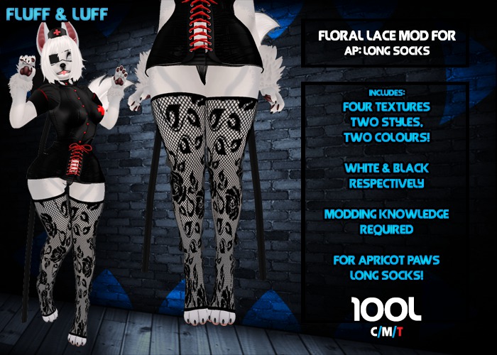 F&L - Floral Lace Texture Mod - AP: Long Socks