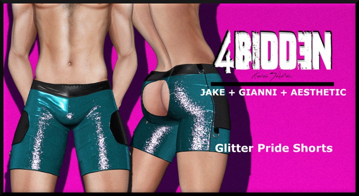 .::4BIDDEN::. Glitter Pride Shorts