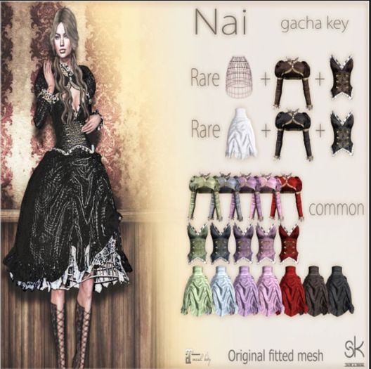 TFCGachaLootBox *SK* Nai JACKET+CORSE+BUSTLE RARE