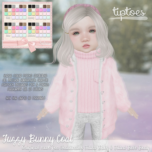 . tiptoes - Fuzzy Bunny Coat - FP