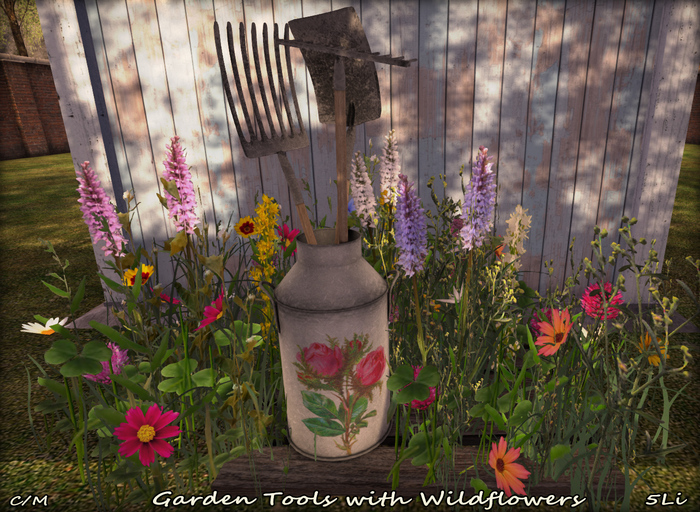 CP- Garden Tools w. Wildflowers