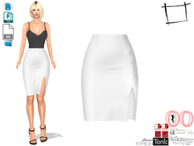  Dae Obj FBX For One Leg Front Slit Knee Length Pencil Skirt Maitreya, Voluptuous, Belleza, Tonic