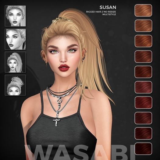 Wasabi // Susan Mesh Hair - Reds