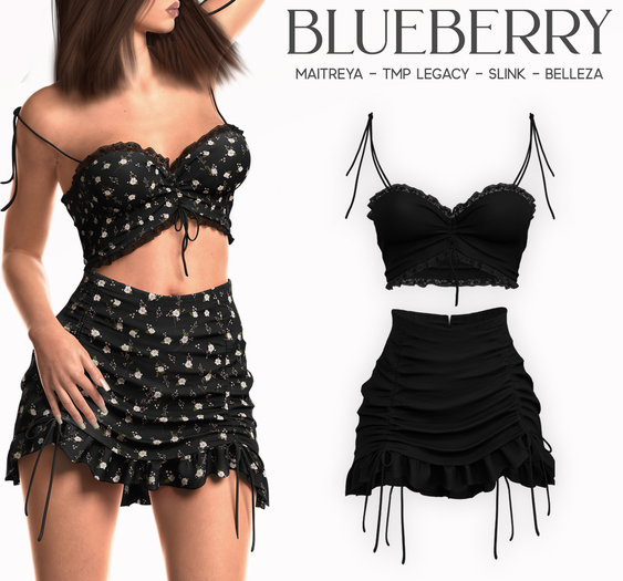 Blueberry - Moki - Skirt & Tops - Black
