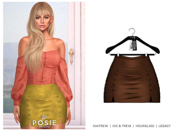 POSIE - Sasha Mini Suede Skirt .CAMEL