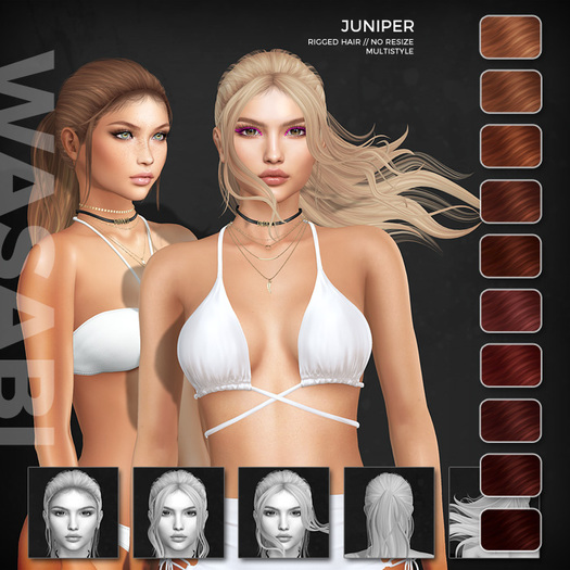 Wasabi // Juniper Mesh Hair - Reds