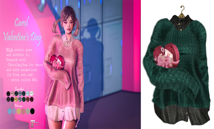 UNA. Carol Valentine's Day Green