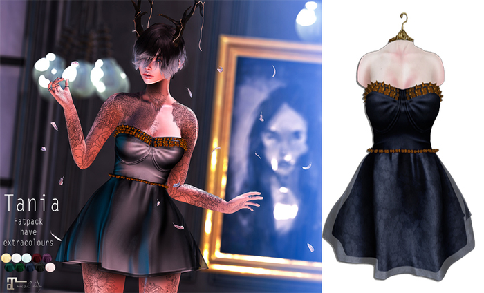 UNA. Tania  Dress Blue