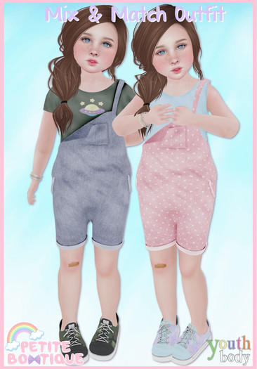 [Petite Bowtique] Max Overalls Pack