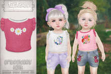 . tiptoes - Embroidery Tank - Raspberry