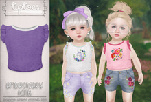 . tiptoes - Embroidery Tank - Purple