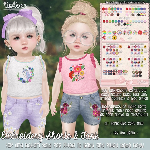 . tiptoes - Embroidery Tank - FP