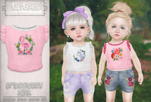 . tiptoes - Embroidery Tank - Rose