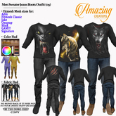 AmAzInG CrEaTiOnS Men Sweater Jeans Boots Outfit (09)
