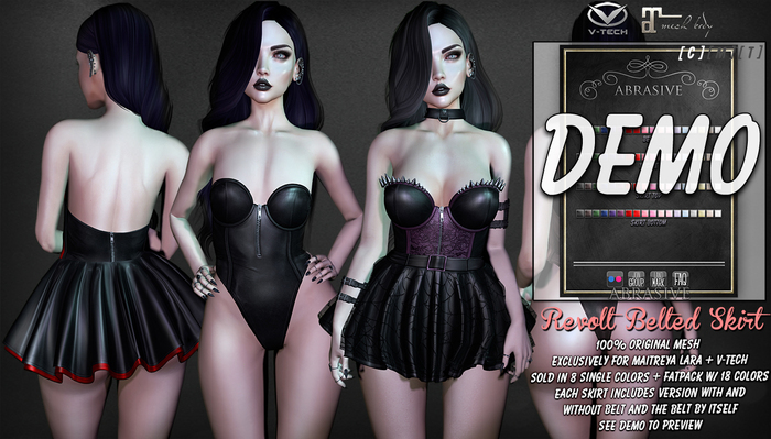 [ abrasive ] Revolt Belted Skirt DEMO