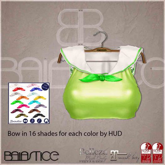Baiastice_Mini Sailor Top-Chartreuse