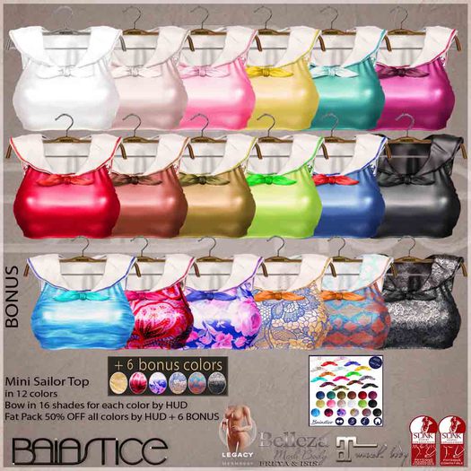 Baiastice_Mini Sailor Top-All Colors+6 Bonus
