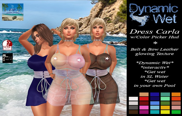 ~DF~Dynamic Wet Dress Carla w/Hud