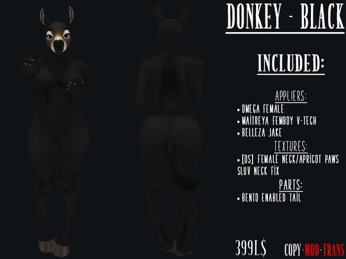 Little Things: Donkey // Black | RETIRED