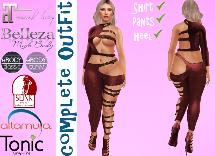 [A&L] Gaby Complete Outfit Red