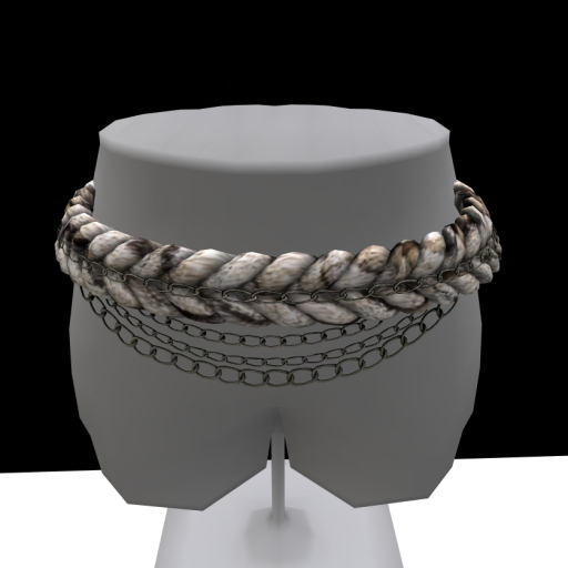 DF WHITE ROPE &CHAIN BELT-BXD