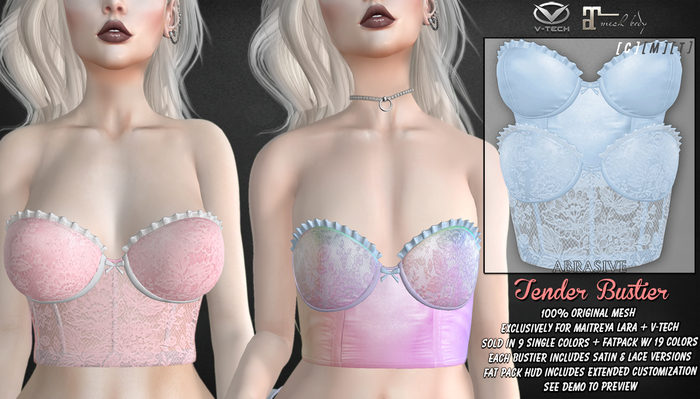 [ abrasive ] Tender Bustier - Blue