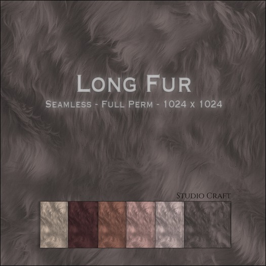Studio Craft * Long Fur 3 Seamless Texture FULL PERM