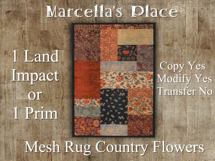 [MP] Mesh Rug Country Flowers (C/M)