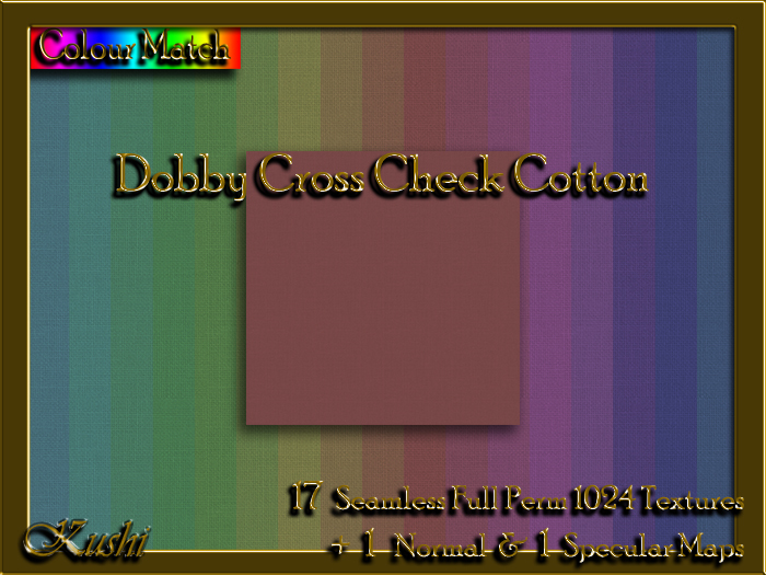 !Kushi! DobbyCrossCheckCOTTON Textures -WearToUnpack
