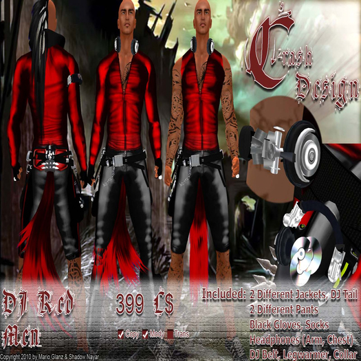 Crash Design - Dj Outfit Red Men Box