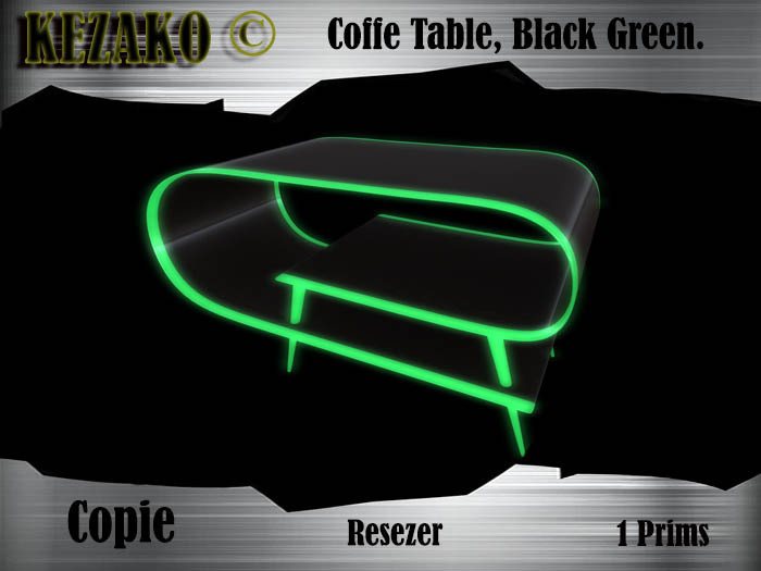 *K* Coffe Table Black Green